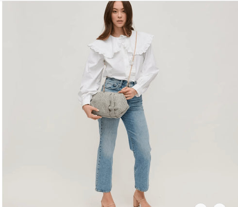 Sadie Clutch - Urban Expressions - Black/White Stripe